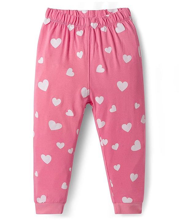 Babyhug Disney single Jersey Knit Full Sleeves Night Suit With Minnie Mouse Graphics - Pink
