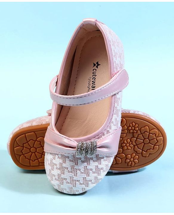 Cute Walk by Babyhug Ballerina With Bow Applique - Pink