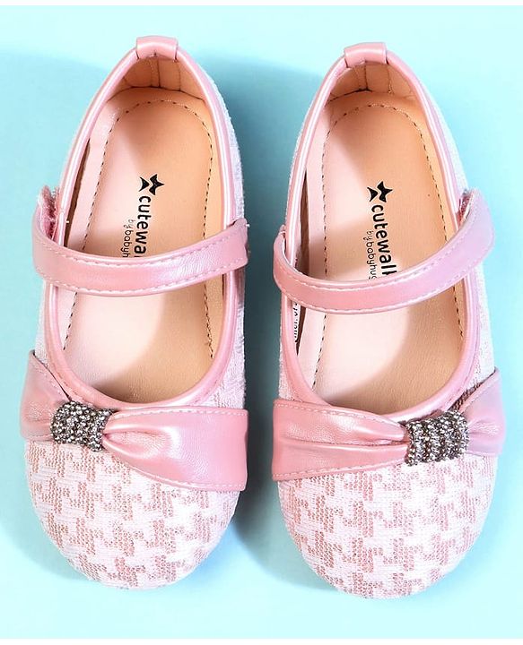 Cute Walk by Babyhug Ballerina With Bow Applique - Pink