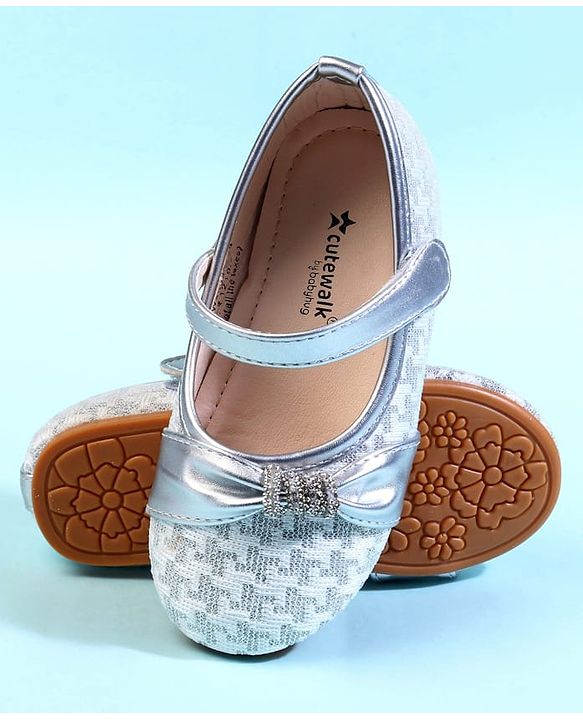 Cute Walk by Babyhug Ballerina With Bow Applique - Pink