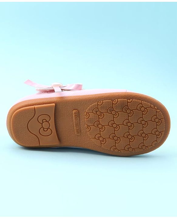 Cute Walk by Babyhug Ballerina with Velcro Closure & Heart Applique - Pink