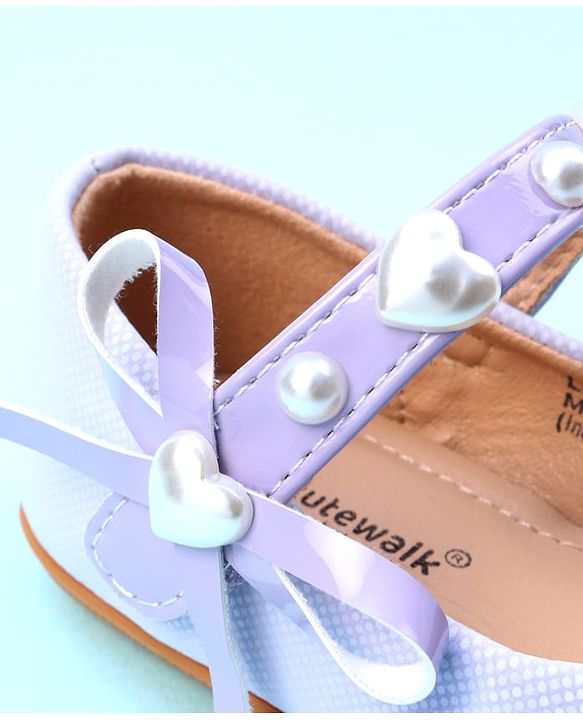 Cute Walk by Babyhug Ballerina with Velcro Closure & Heart Applique - Pink