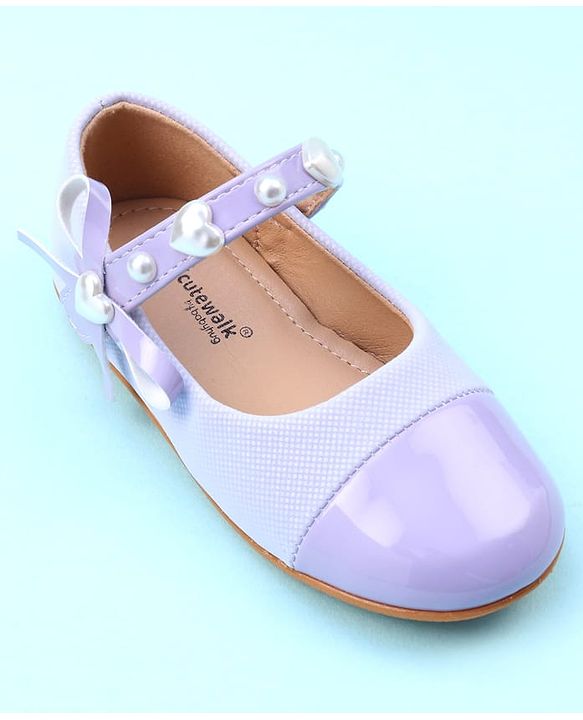 Cute Walk by Babyhug Ballerina with Velcro Closure & Heart Applique - Pink
