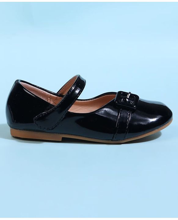 Cute Walk by Babyhug Velcro Closure Solid Ballerina - Black