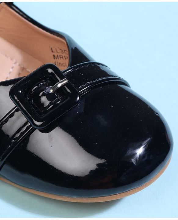 Cute Walk by Babyhug Velcro Closure Solid Ballerina - Black