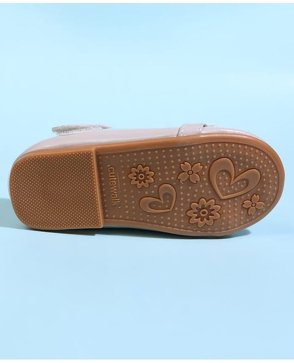Cute Walk by Babyhug Velcro Closure Solid Ballerina - Beige