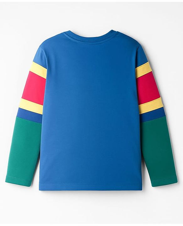 Pine Kids Marvel Single Jersey Knit Full Sleeves Cut & Sew T-Shirt with Avengers Graphic - Multicolor