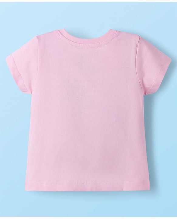 Babyhug Disney Single Jersey Knit Half Sleeves T-Shirts & Shorts Set with Minnie Mouse Graphic - Multicolor