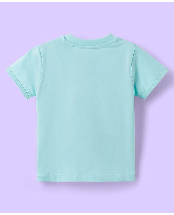 Babyhug Disney Single Jersey Knit Half Sleeves Cut & Sew T-Shirt & Shorts Set with Minnie Moues Graphic & Badge Detailing - Multicolor