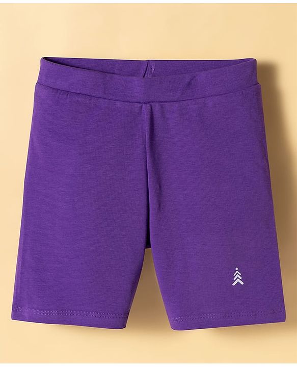 Pine Kids Cotton Lycra Knit Above Knee Length Shorts Pack Of 3 - Colour May Vary