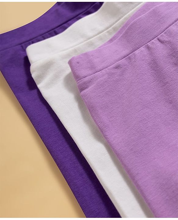 Pine Kids Cotton Lycra Knit Above Knee Length Shorts Pack Of 3 - Colour May Vary