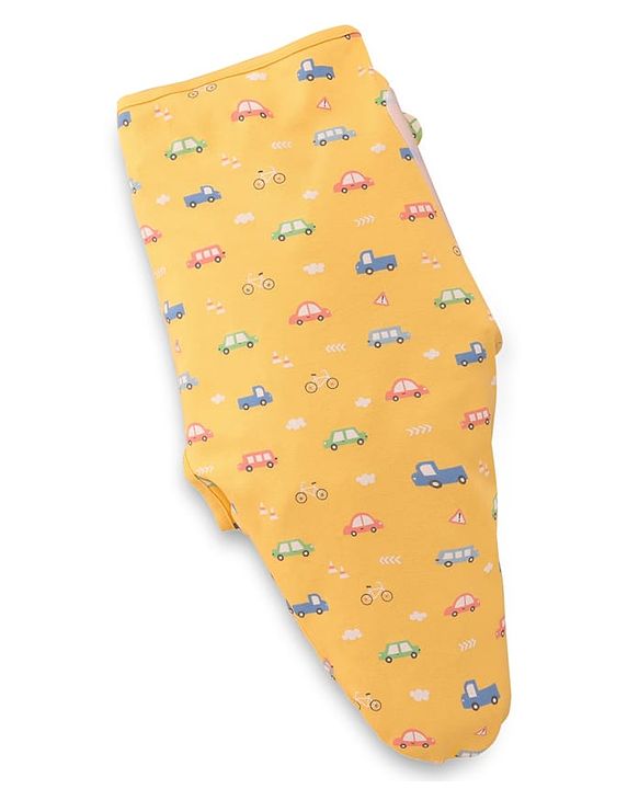Babyhug 100% Interlock Cotton Baby Swaddle Wrapper Pack of 2 - Rabbit & Rainbow Print|Soft Breathable Fabric| Newborn Swaddling Wrap| Secure Velcro Closure| New Born Essential| Prevents Startle Effect