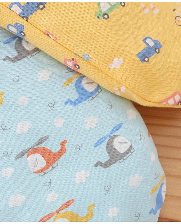 Babyhug 100% Interlock Cotton Baby Swaddle Wrapper Pack of 2 - Rabbit & Rainbow Print|Soft Breathable Fabric| Newborn Swaddling Wrap| Secure Velcro Closure| New Born Essential| Prevents Startle Effect