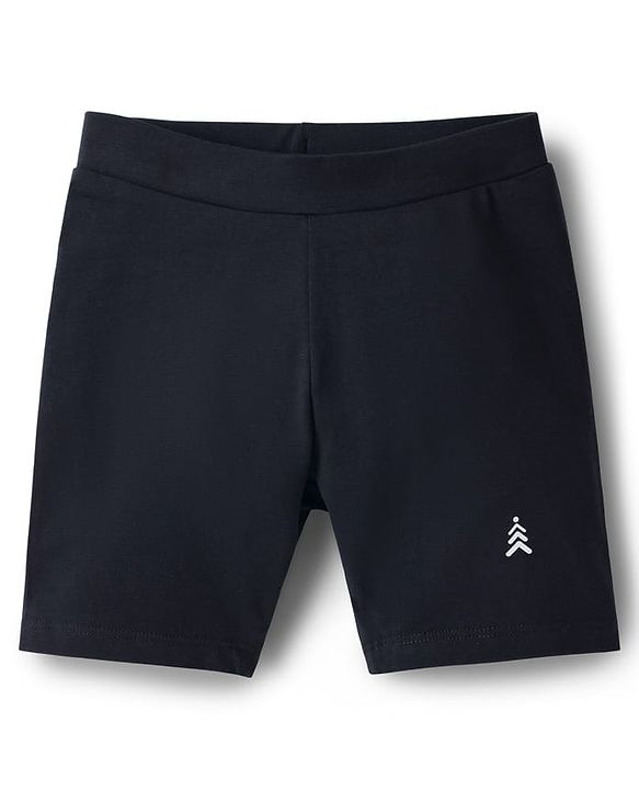 Pine Kids Cotton Lycra Knit Solid Colour Cycling Shorts Pack Of 3 - Black