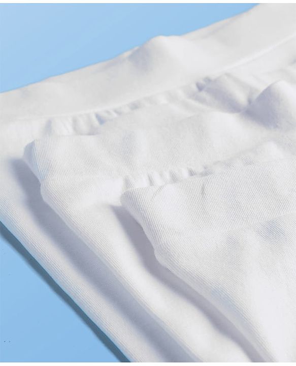 Pine Kids Cotton Lycra Solid Colour Cycling Short With Logo Print Pack Of 3 - White