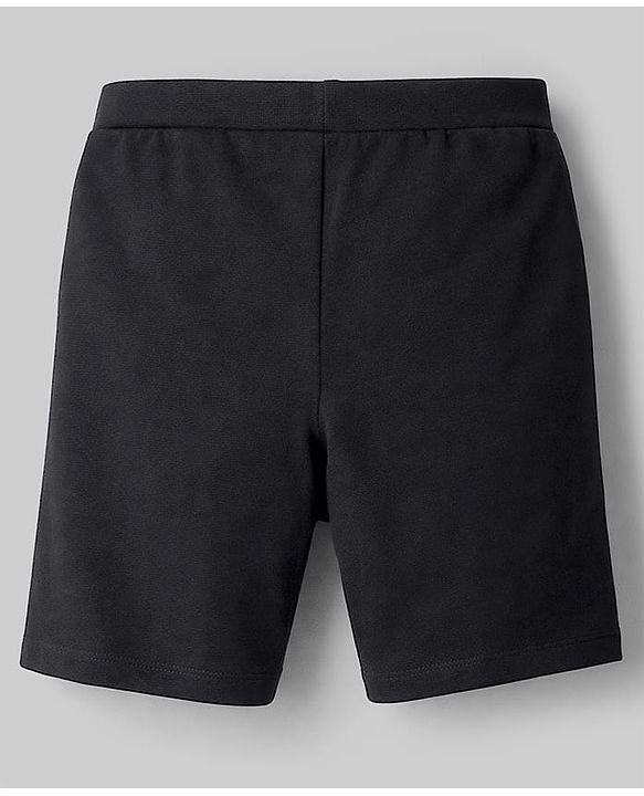 Pine Kids Cotton Lycra Knit Above Knee Length Cycling Shorts with Brand Logo Print - (Colour May Vary)