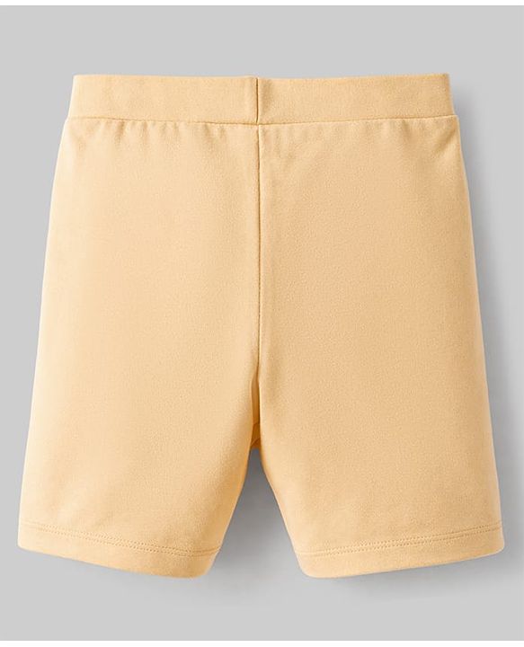 Pine Kids Cotton Lycra Knit Above Knee Length Cycling Shorts with Brand Logo Print - (Colour May Vary)
