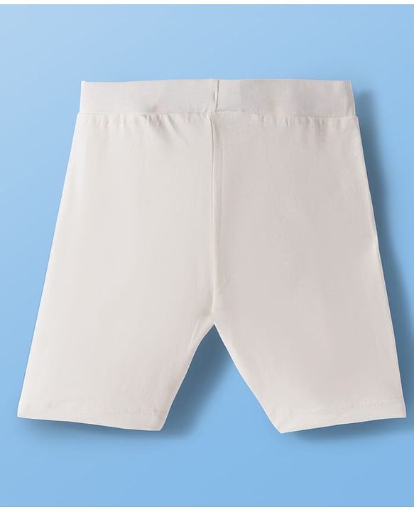 Pine Kids Cotton Lycra Knit Solid Colour Cylcing Shorts(Colour May Vary)