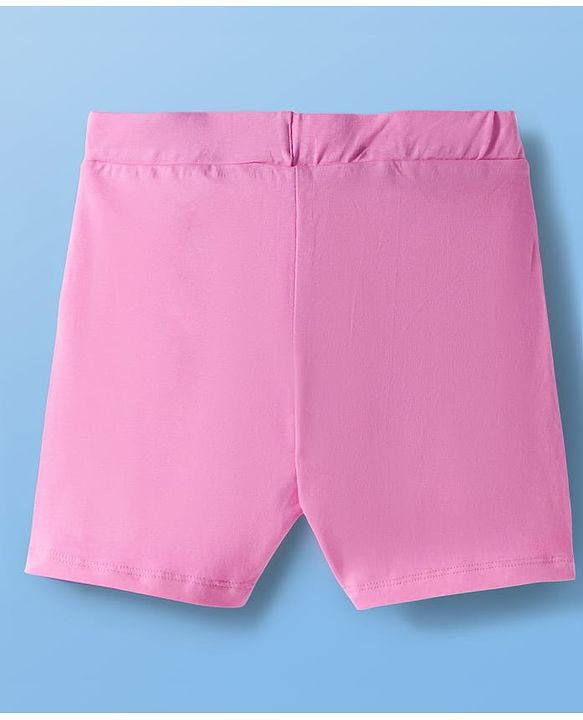 Pine Kids Cotton Lycra Knit Solid Colour Cylcing Shorts(Colour May Vary)