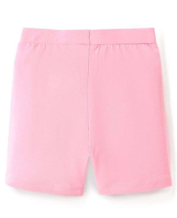 Pine Kids Cotton Lycra Knit Solid Colour Shorts (Colour May Vary)