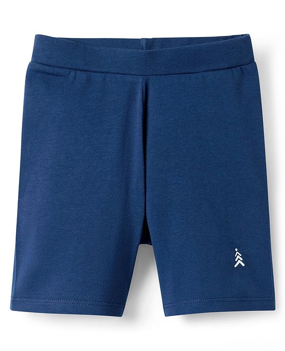Pine Kids Cotton Lycra Knit Solid Colour Shorts (Colour May Vary)