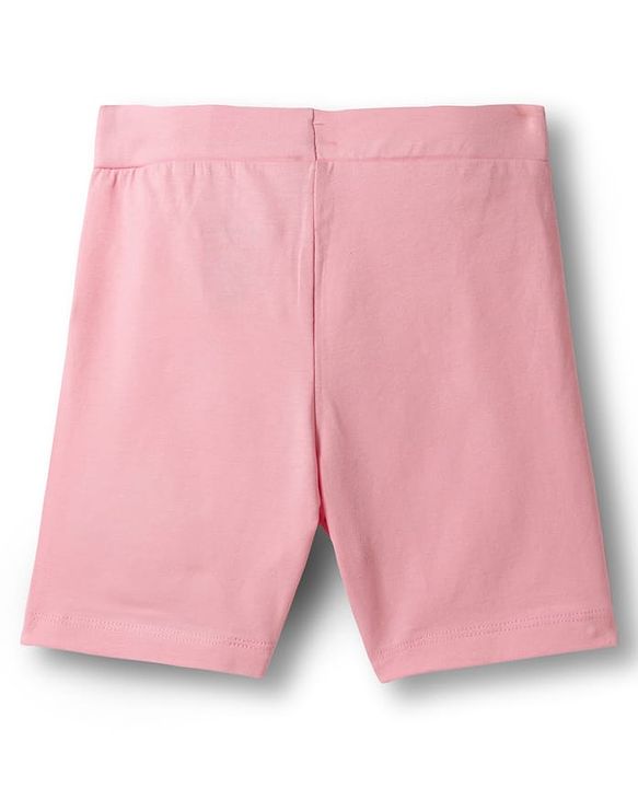 Pine Kids Cotton Lycra Knit Solid Colour Cycling Shorts (Colour May Vary)