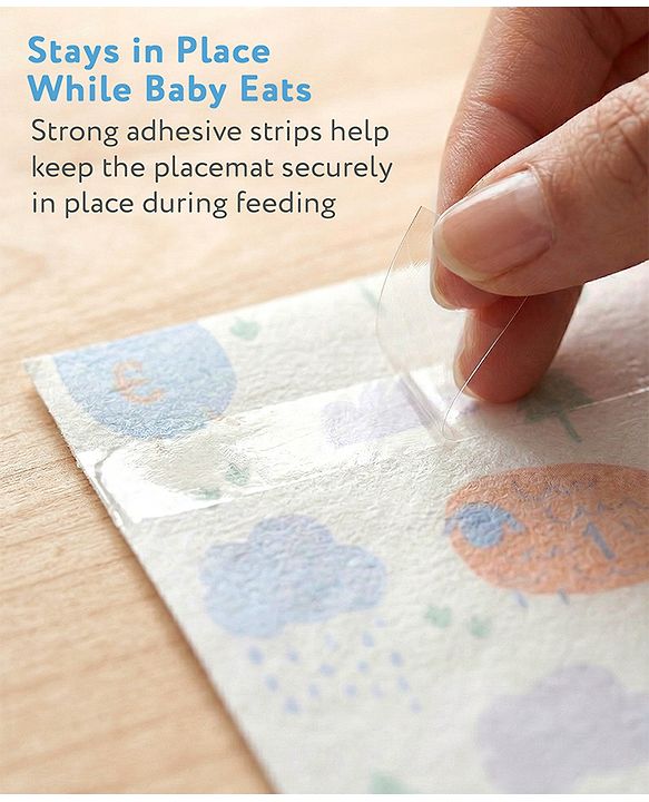 Babyhug Triple Layer Disposable Feeding Bibs Pack of 30| Waterproof| Crumb Catcher Pocket| Travel Friendly| Hygienic & Easy to Wear| Single Use Bibs for 6+ Months Babies