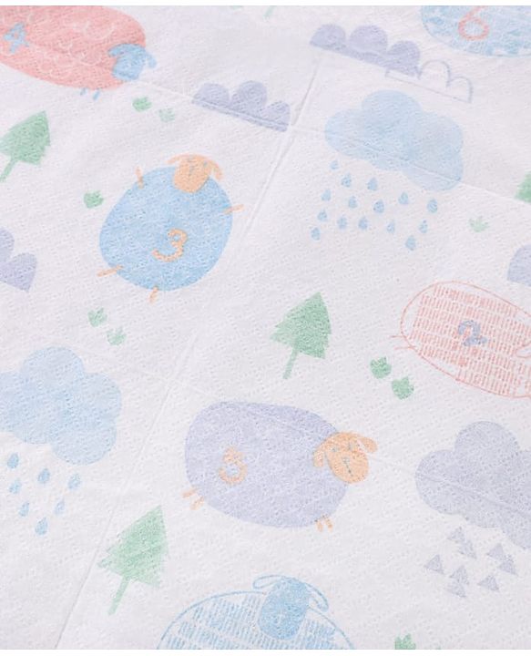 Babyhug Triple Layer Disposable Feeding Bibs Pack of 30| Waterproof| Crumb Catcher Pocket| Travel Friendly| Hygienic & Easy to Wear| Single Use Bibs for 6+ Months Babies