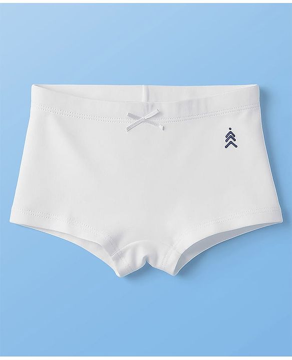 Pine Kids Cotton Elastane Hipster With Logo Print Pack Of 3 - White