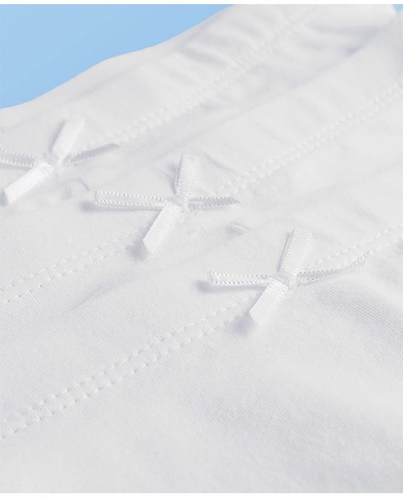 Pine Kids Cotton Elastane Hipster With Logo Print Pack Of 3 - White