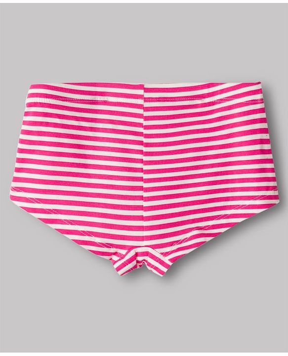 Pine Kids Cotton Knit Star Printed & Striped Panties Pack Of 3 - Multicolour