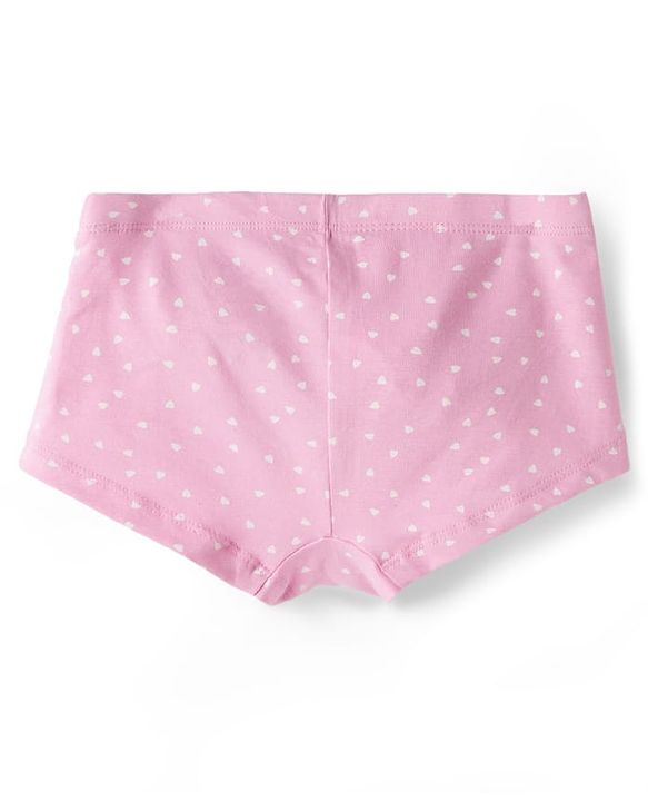 Pine Kids Cotton Elastane Knit Solid & Heart Printed Hipsters Pack of 3 - ( Colour May Vary)
