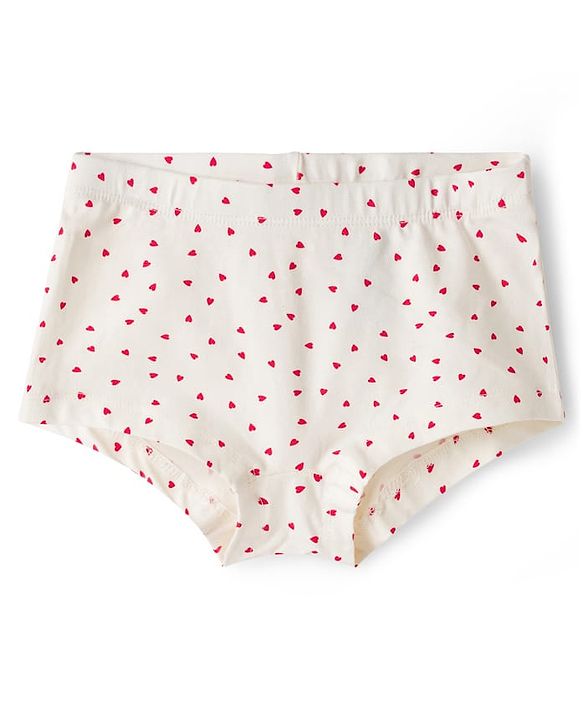 Pine Kids Cotton Elastane Knit Solid & Heart Printed Hipsters Pack of 3 - ( Colour May Vary)