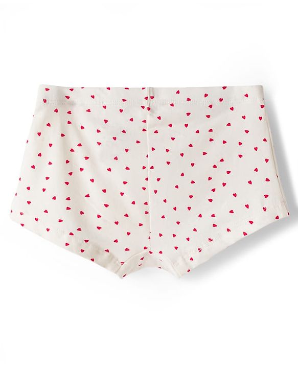 Pine Kids Cotton Elastane Knit Solid & Heart Printed Hipsters Pack of 3 - ( Colour May Vary)