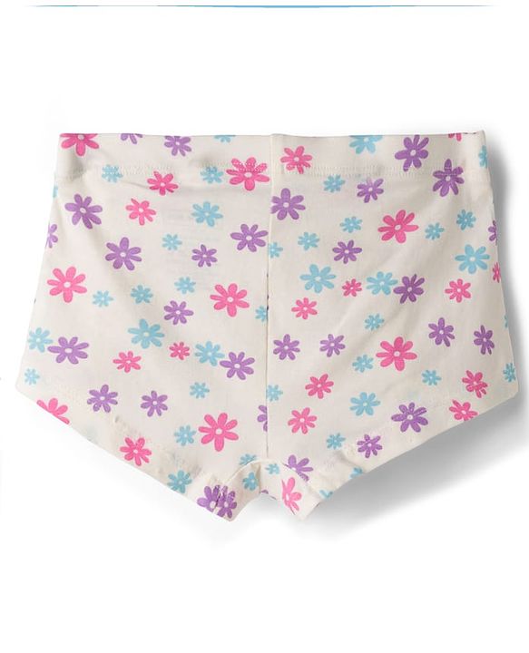 Pine Kids Cotton Elastane Knit Hipster With Floral Print Pack Of 3 (Colour May Vary)