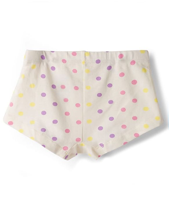 Pine Kids Cotton Elastane Knit Hipster With Polka Dot Print Pack Of 3 ( Colour May Vary)