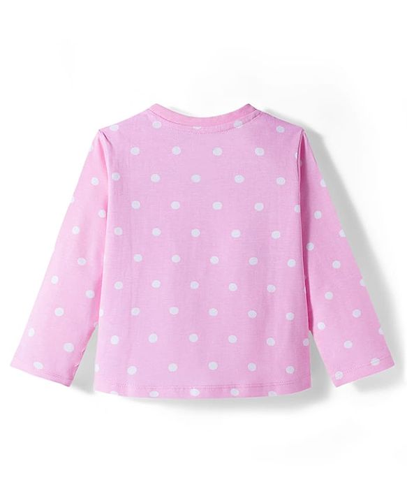 Babyhug Disney Single Jersey Knit Full Sleeves Night Suit With 101 Dalmatians Graphics - Pink