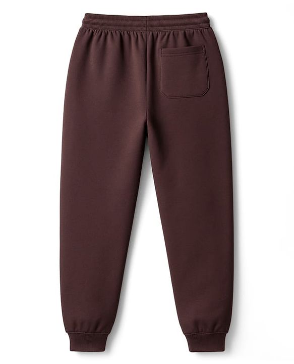 Pine Kids Cotton Knit Half Sleeves T-Shirt & Joggers Set with Text Print - Brown