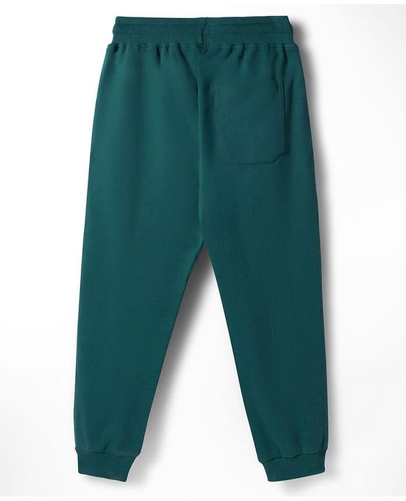 Pine Kids Cotton Knit Half Sleeves T-Shirt & Lounge Pant Set with Text Graphic - Green