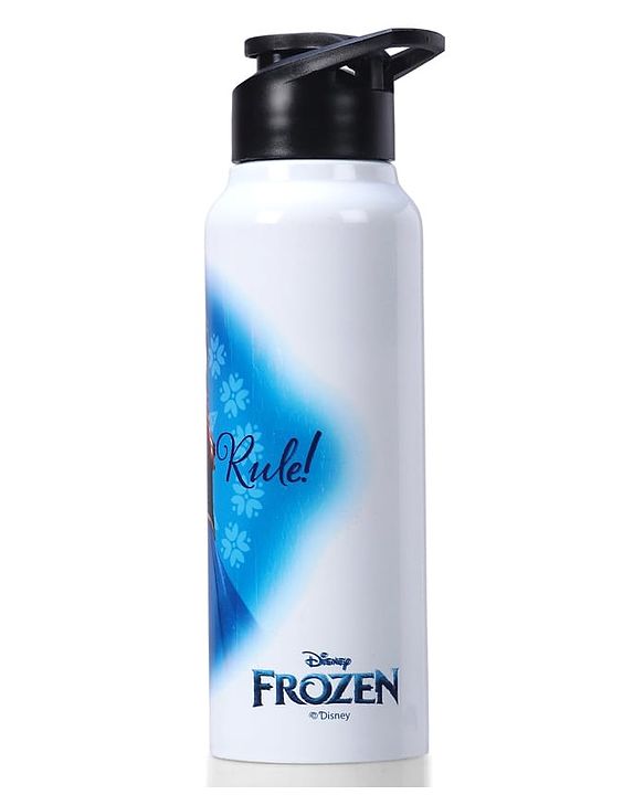 Babyhug Disney Frozen Stainless Steel Water Bottle - 750ml| Leak Resistant| BPA Free| Rust Proof| Gifting for School Going Boys & Girls| Convenient Flip Cap| Ideal for Home and Outside Use