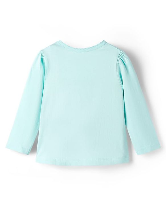 Babyhug Cotton Knit Full Sleeves Night Suit with Strawberry Print - Mint