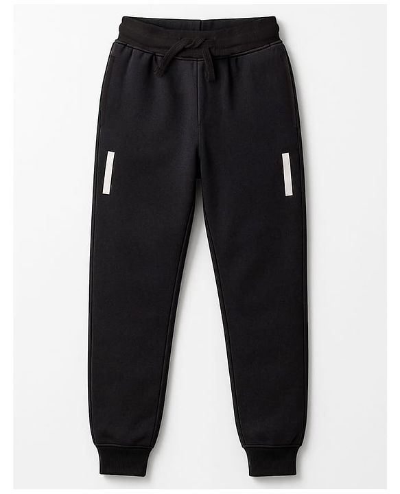 Pine Kids Cotton Knit Half Sleeves T-Shirt & Joggers Set With Future Print - Black