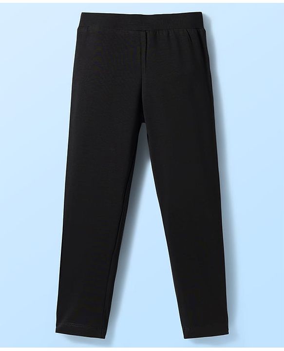 Pine Kids Cotton Lycra Knit Full Length Solid Leggings Pack Of 5 ( Colour May Vary )