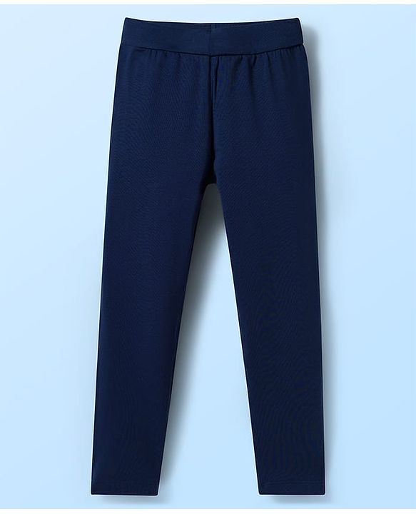 Pine Kids Cotton Lycra Knit Full Length Solid Leggings Pack Of 5 ( Colour May Vary )