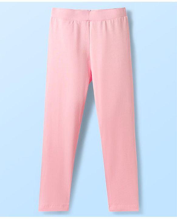 Pine Kids Cotton Lycra Knit Full Length Solid Leggings Pack Of 5 ( Colour May Vary )