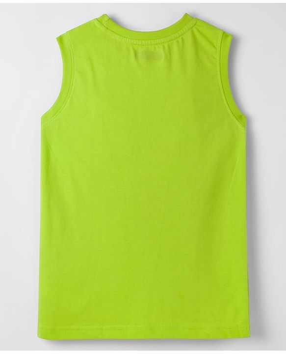 Pine Kids Cotton Knit Sleeveless Tank T-Shirts with Text Print Pack of 5 - Multicolor