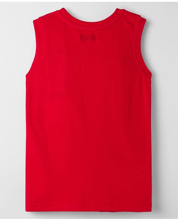 Pine Kids Cotton Knit Sleeveless Tank T-Shirts with Text Print Pack of 5 - Multicolor