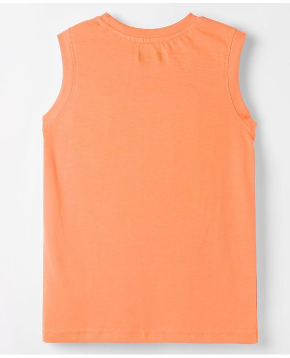 Pine Kids Cotton Knit Sleeveless Tank T-Shirts with Text Print Pack of 5 - Multicolor