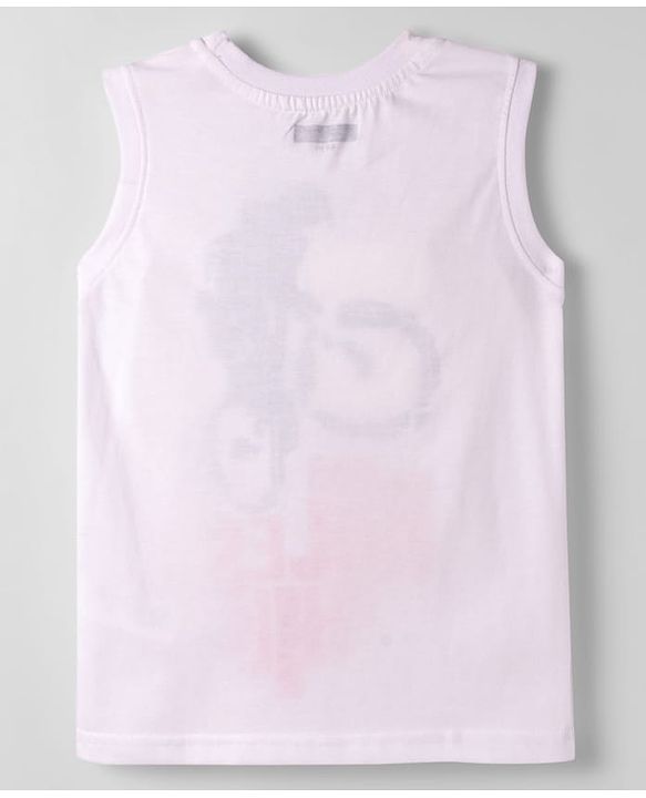 Pine Kids Cotton Knit Sleeveless Tank T-Shirts with Text Print Pack of 5 - Multicolor