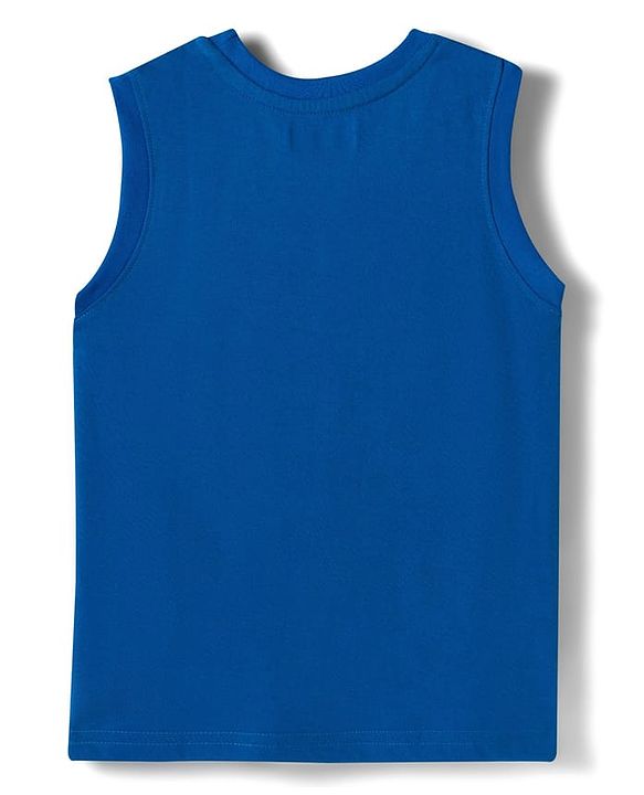 Pine Kids Cotton Knit Sleeveless Tank T-Shirts with Text Print Pack of 5 - Multicolor